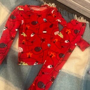 Cat & Jack Festive Red Kids Pajama Set